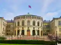 Norwegisches Parlamentsgebäude in Oslo