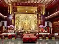 Buddha Tooth Relic Temple im Stadtteil Chinatown in Singapur