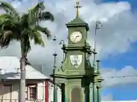 Berkeley Memorial Clock Tower im Zentrum von Basseterre auf St. Kitts