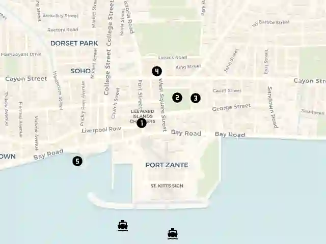 Basseterre Hafen und Innenstadt